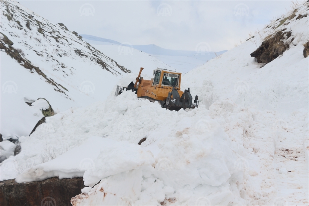 Çığ Nedeniyle Kapanan Taşlıçay Mezra Yolu  2 Gün Sonunda Açıldı