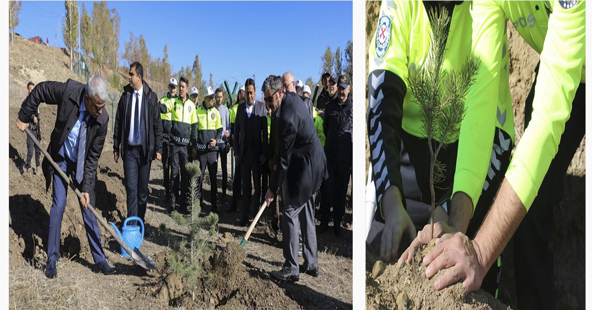 Ağrı Emniyet Müdürlüğünden Hatıra Ormanı Ağaç Dikimi