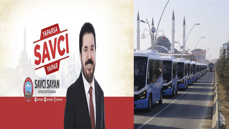Ağrı Belediye Başkanı Savcı Sayan,Yeni Araçları Konvoyla Halka Tanıttı