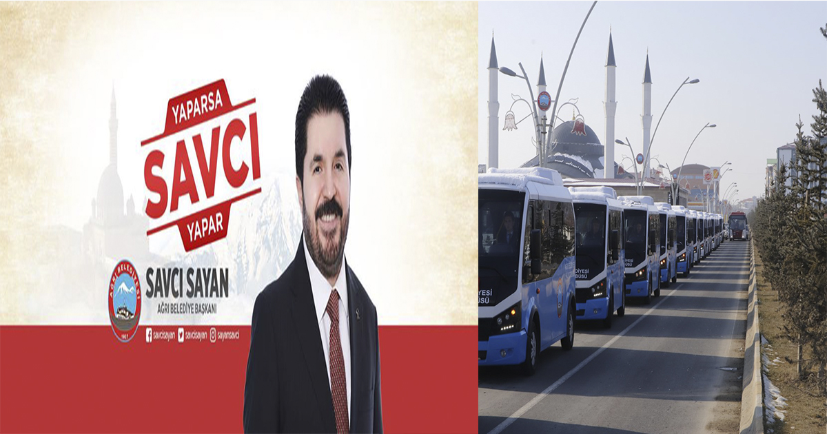 Ağrı Belediye Başkanı Savcı Sayan,Yeni Araçları Konvoyla Halka Tanıttı