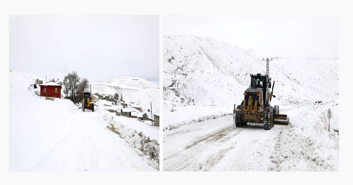 AĞRI-Doğubayazıt’ın 2 Metre Karla Kapanan Köy Yolları Ulaşıma Açıldı!