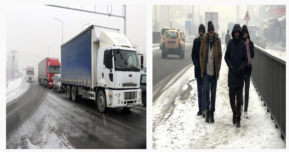 Ağrı’da Kar Yağışı Etkisini Sürdürüyor