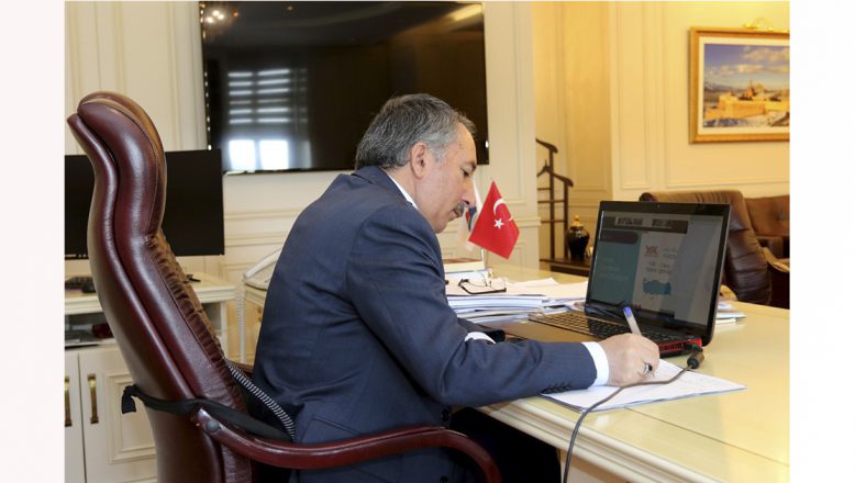 AİÇÜ  Rektörü Karabulut, YÖK Başkanı SARAÇ’ın Başkanlığında Telekonferans Yöntemiyle Yapılan Toplantıya Katıldı