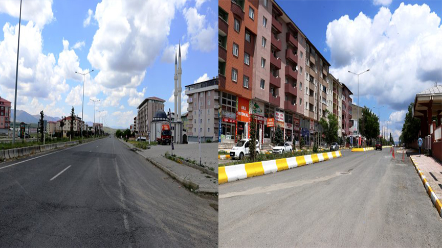 Doğu Anadolu’da sokağa çıkma kısıtlamasında cadde ve sokaklar sakin