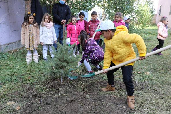 Ağrı’da Minik Eller Fidan Dikti