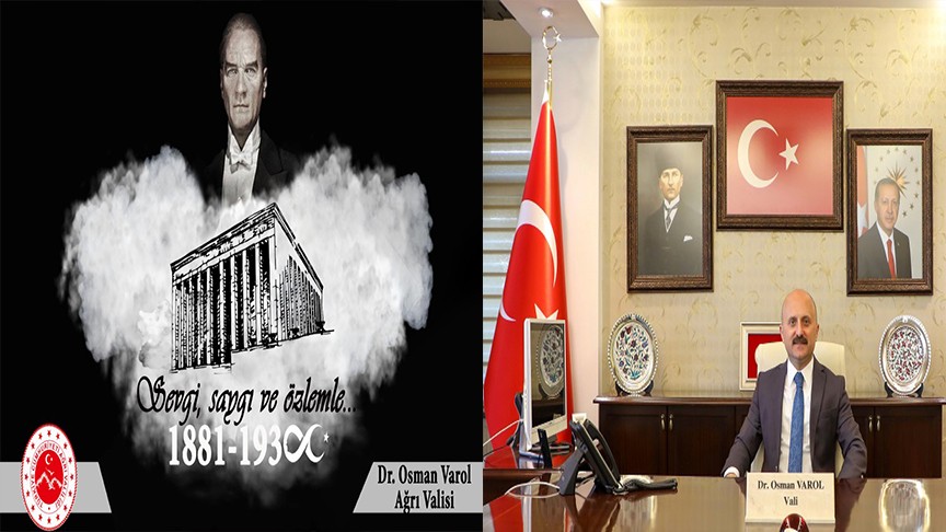 Vali Varol’un 10 Kasım Atatürk’ü Anma Günü Mesajı