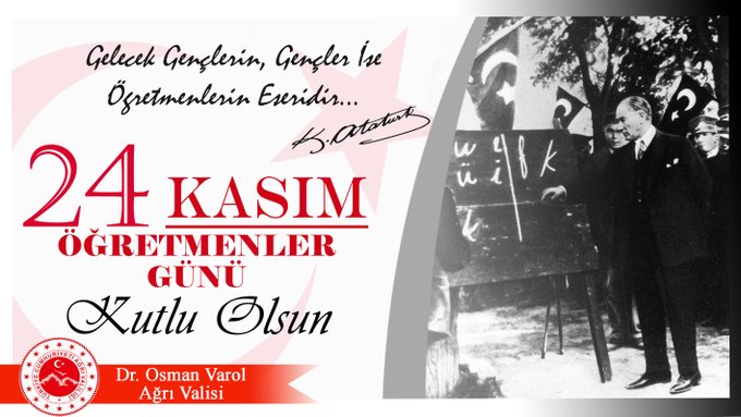 Vali Varol’un 24 Kasım Öğretmenler Günü Mesajı