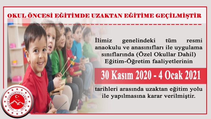 Ağrı’da okul öncesi eğitimde uzaktan eğitimde geçilmiştir