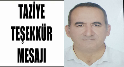 AĞRI KA-DER BAŞKANI ÖMER YILDIZ’DAN TAZİYE – TEŞEKKÜR MESAJI