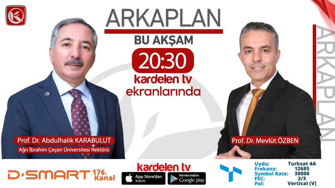 Rektör Karabulut, Bu Akşam Kardelen TV Canlı Yayında