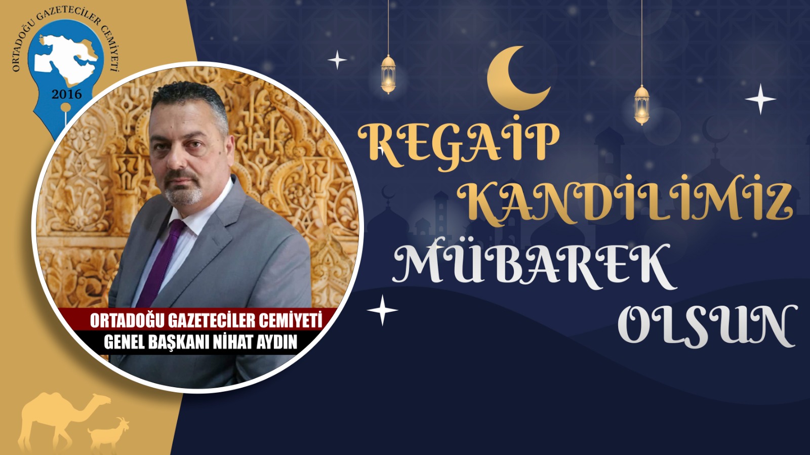 OGC Genel Başkanı Nihat Aydın’dan Regaip Kandili Kutlama Mesajı