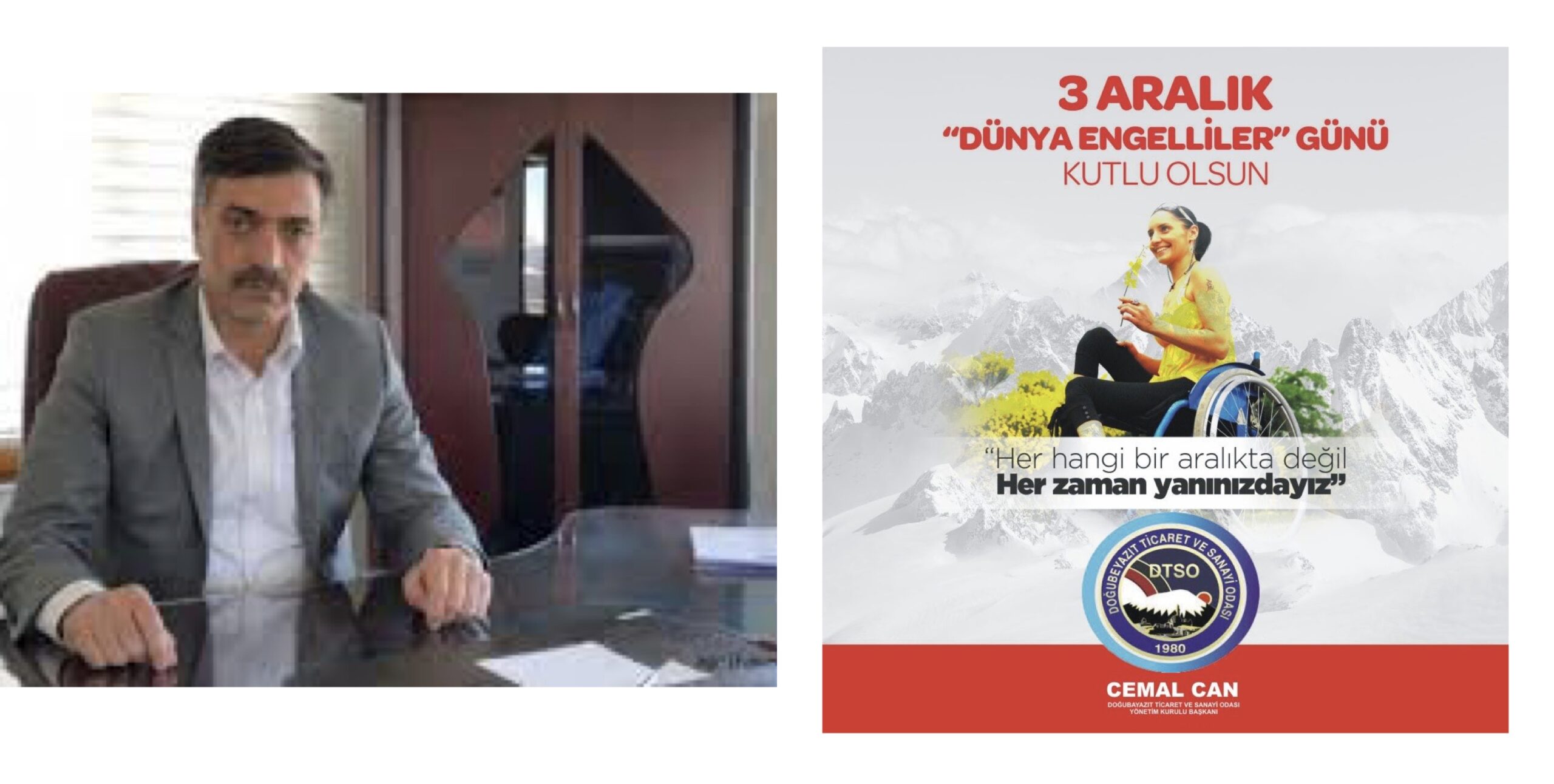 DTSO Başkanı ve İş İnsanı Cemal Can’dan, 3 Aralık Dünya Engelliler Günü Mesajı