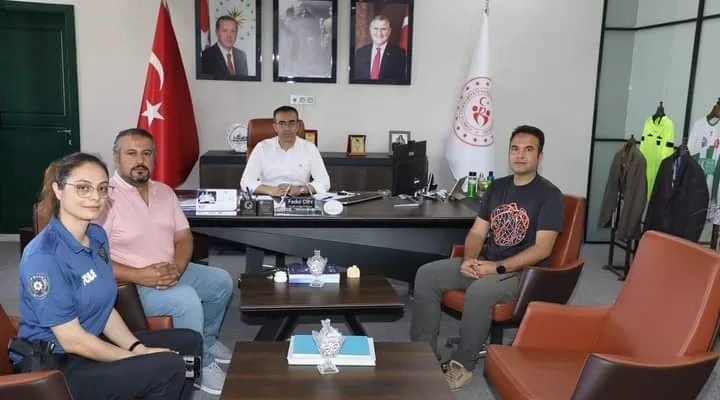 Türkiye Hava Sporları Ağrı İl Temsilcisi Çiçek’ten, Ağrı Gençlik ve Spor İl Müdürü Din’e Ziyaret
