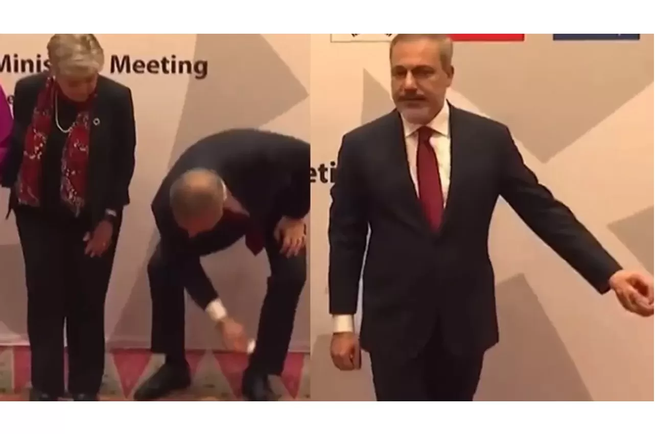 Dışişleri Bakanı Fidan, Türk bayrağını yerde bırakmadı!
