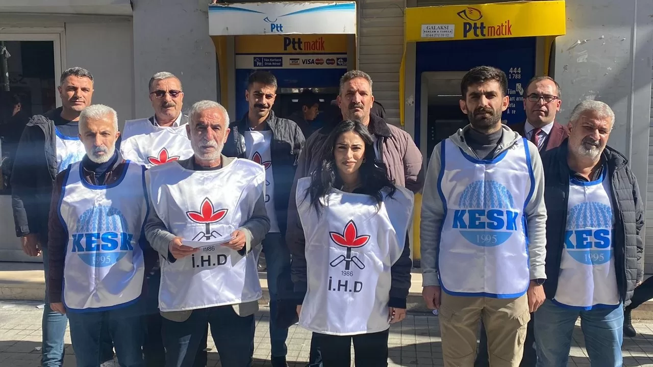 KESK-DİSK-İHD, Filistin’e yönelik saldırıları Ağrı’da kınadı!