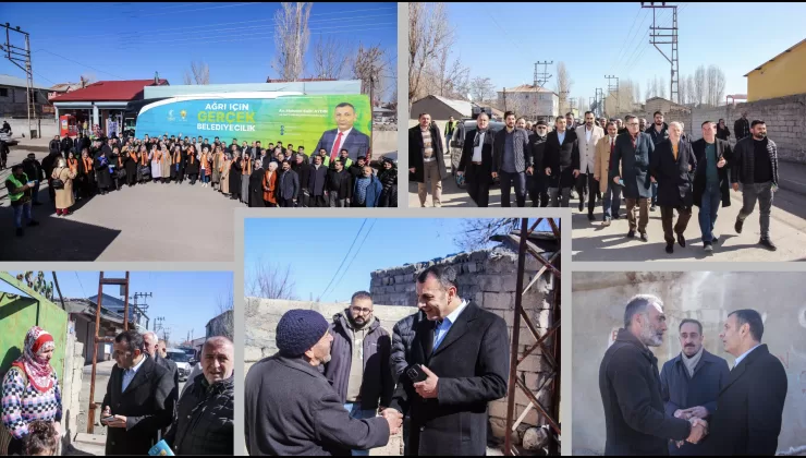 AK Parti Ağrı Belediye Başkan Adayı Salih Aydın, halkın sevgi seli ile karşılandı!