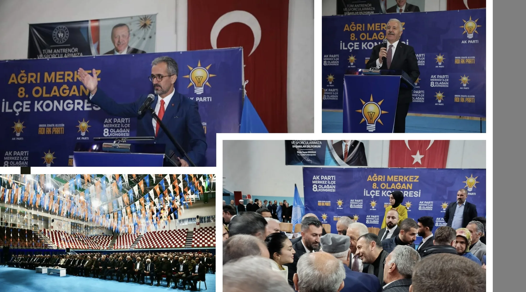 AK Parti Ağrı Merkez İlçe Başkanlığı 8. Olağan İlçe Kongresi düzenlendi