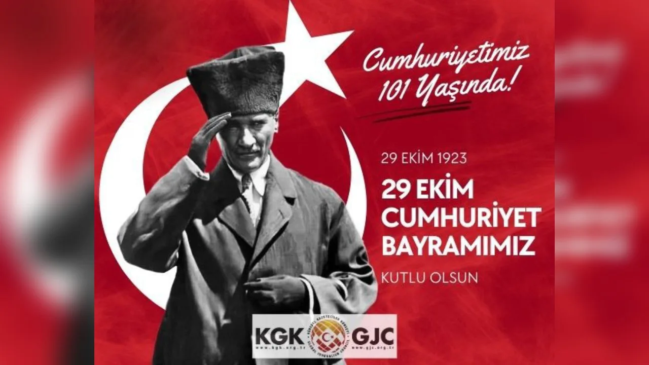 KGK, Cumhuriyetimizin 101’inci kuruluş yıldönümünü kutladı