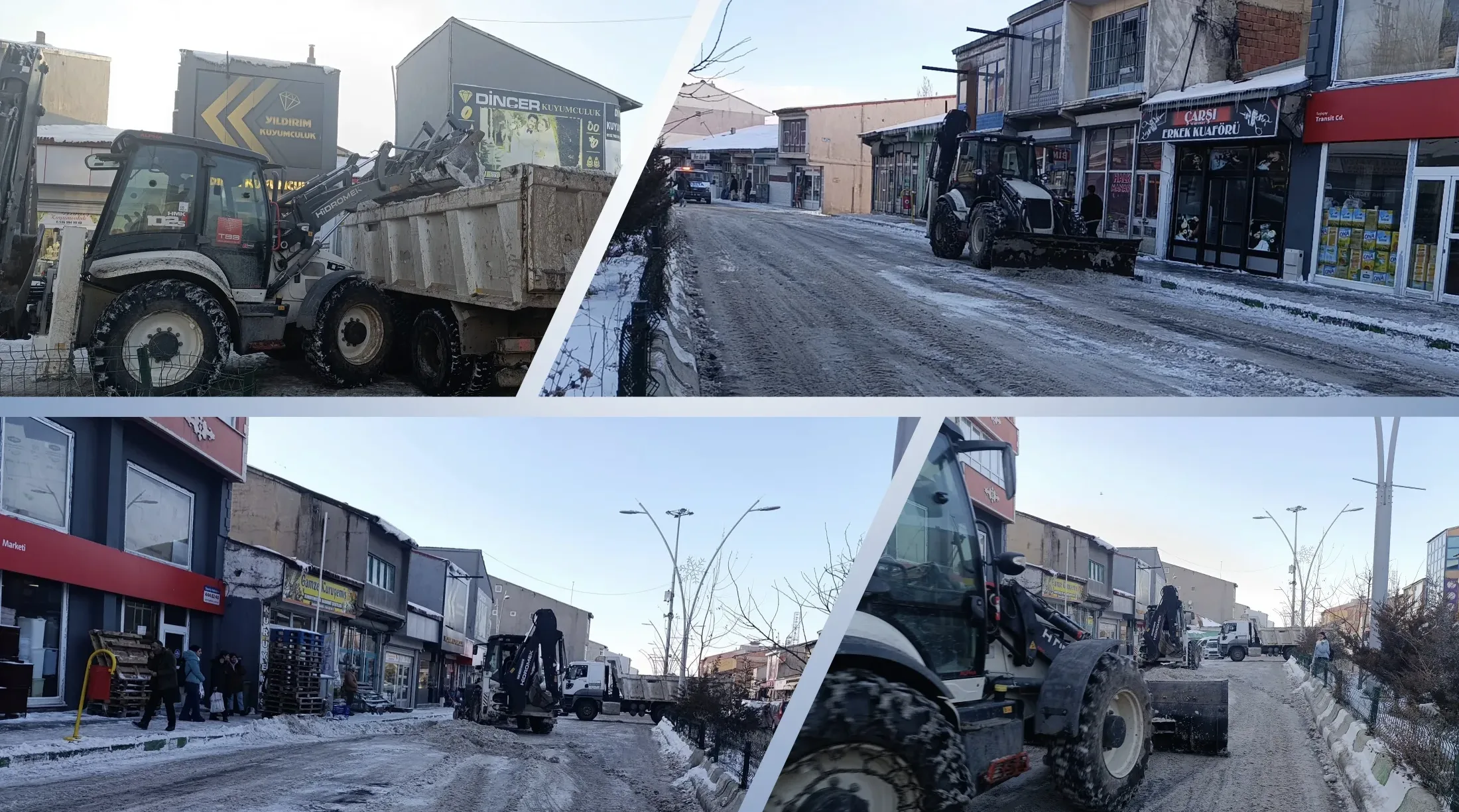 Başkan Budak’ın talimatıyla Taşlıçay’da karlar temizleniyor