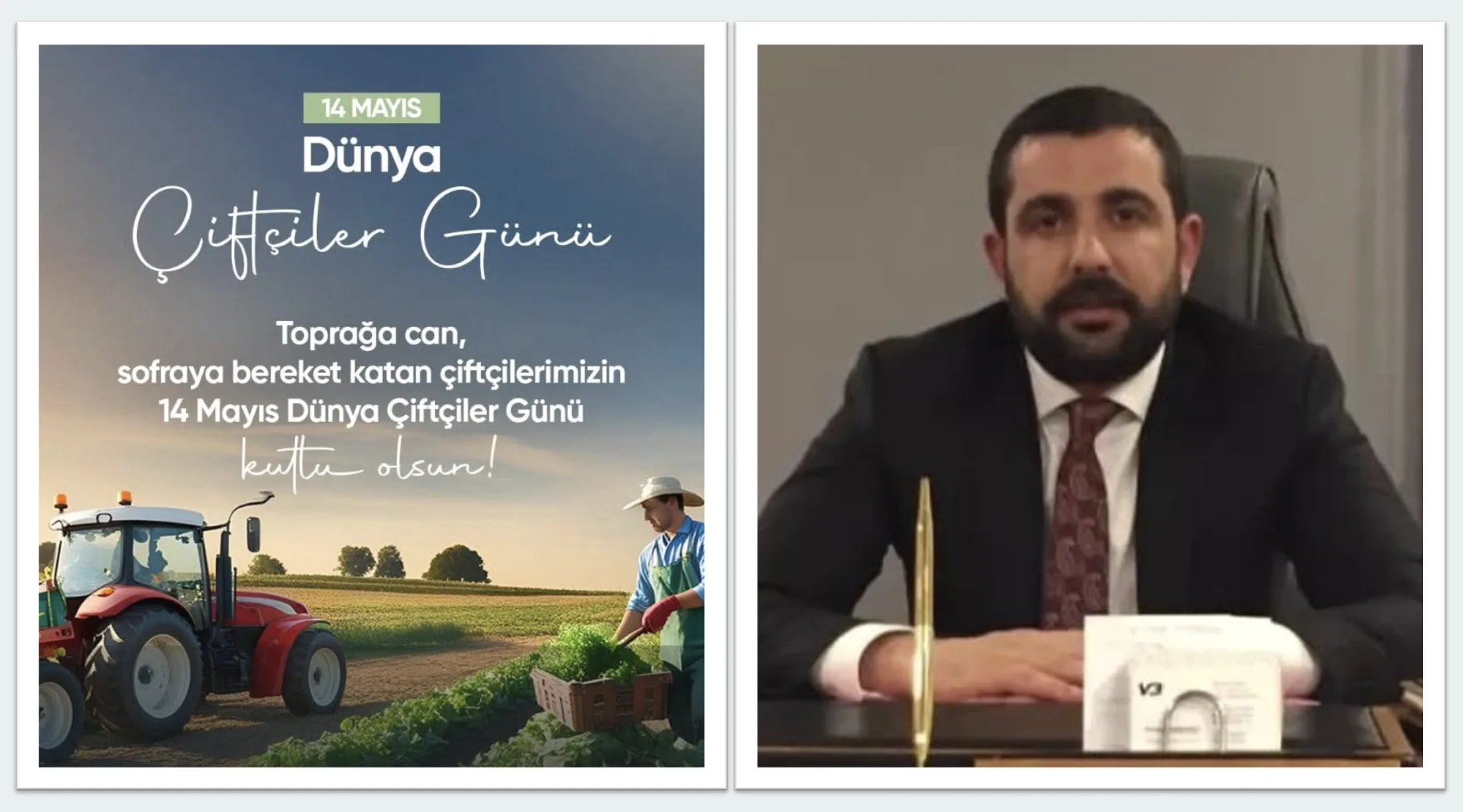 Volkan Barbaros’tan “14 Mayıs Dünya Çiftçiler Günü” mesajı